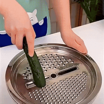 3-in-1 Stainless Steel Basin with Grater, Slicer & Salad Maker Bowl